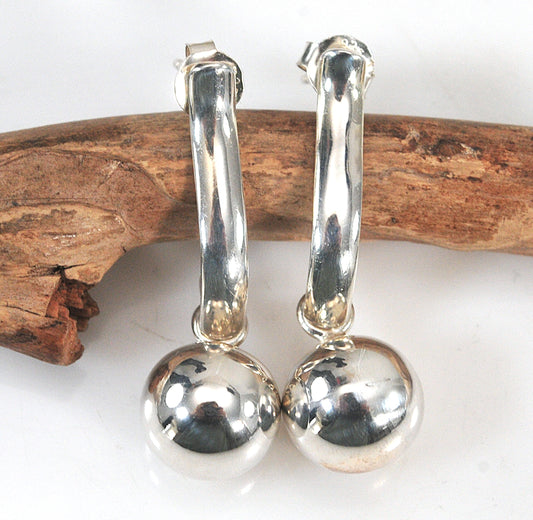 Silpada Sterling Silver Exclamation Point Ball Earrings