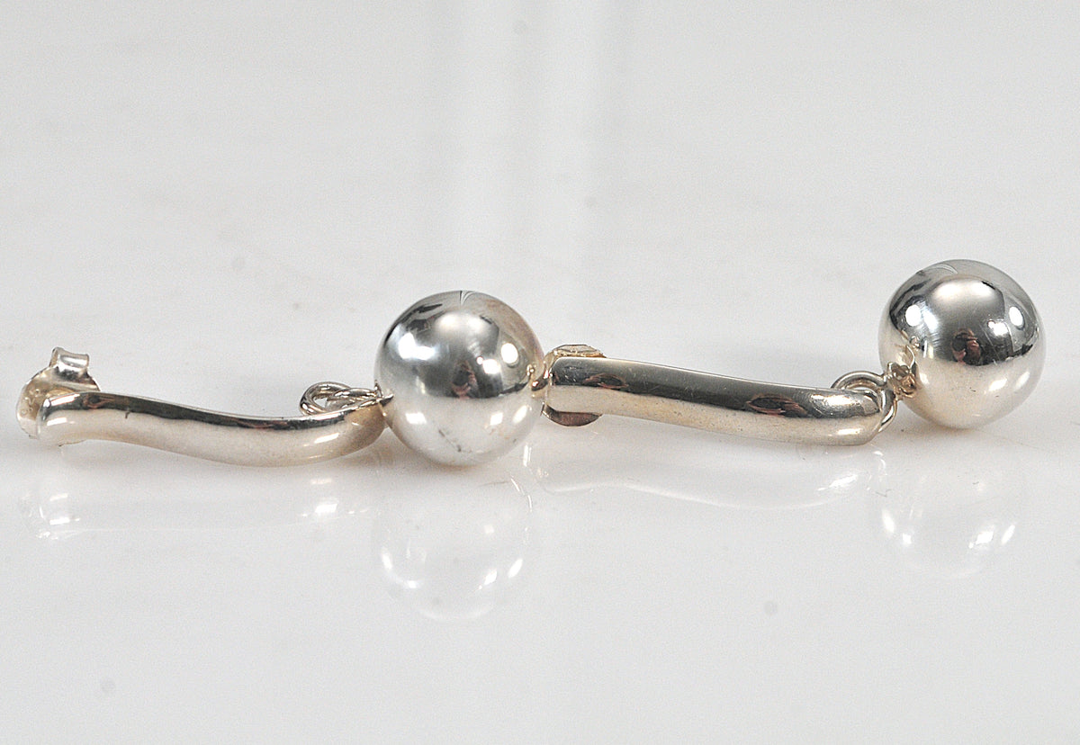 Silpada Sterling Silver Exclamation Point Ball Earrings
