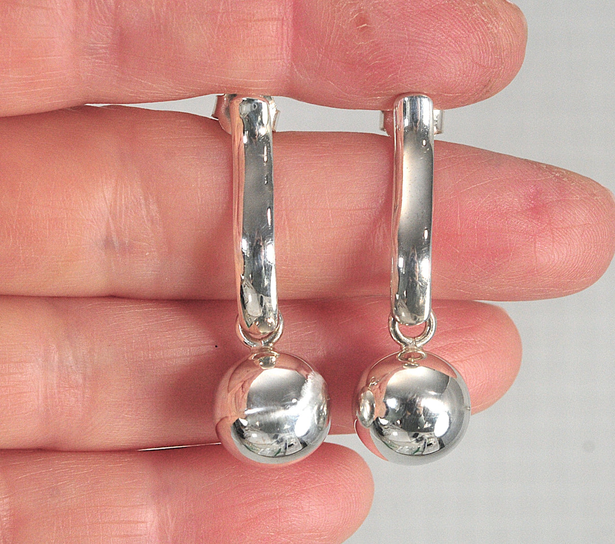 Silpada Sterling Silver Exclamation Point Ball Earrings