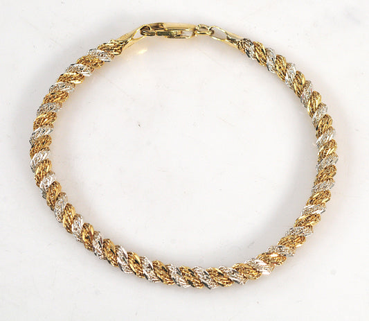 Vintage Milor 925 Italy Two Tone Bracelet