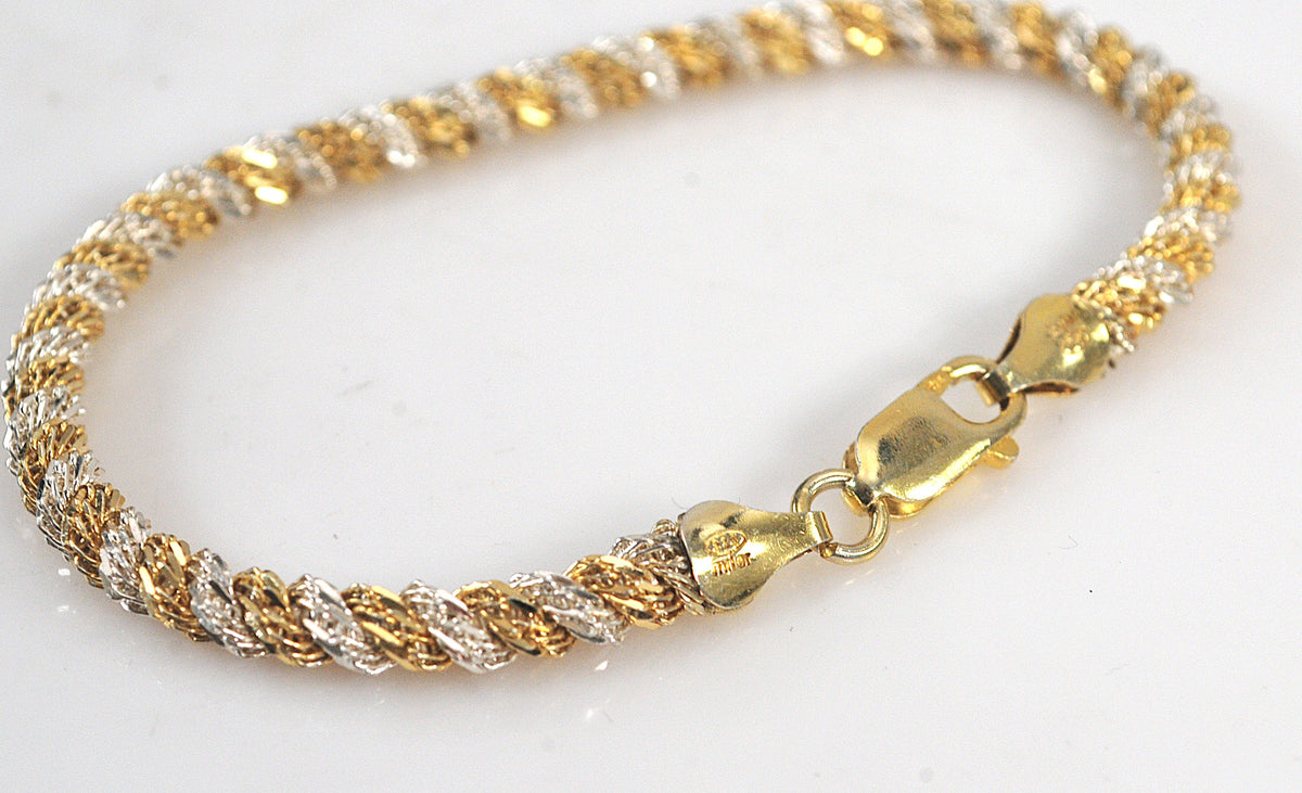 Vintage Milor 925 Italy Two Tone Bracelet