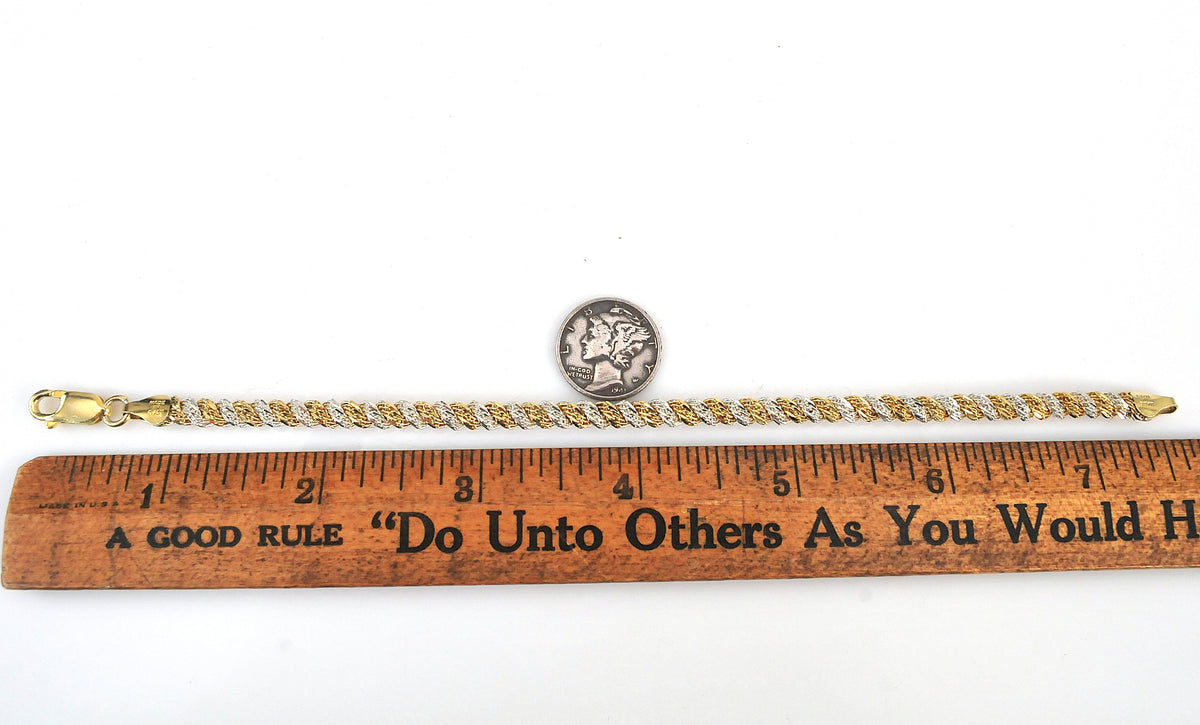 Vintage Milor 925 Italy Two Tone Bracelet
