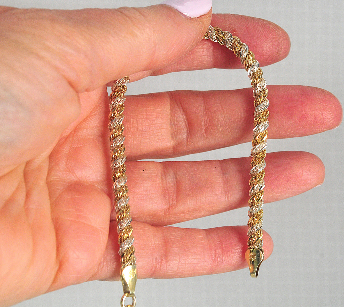 Vintage Milor 925 Italy Two Tone Bracelet
