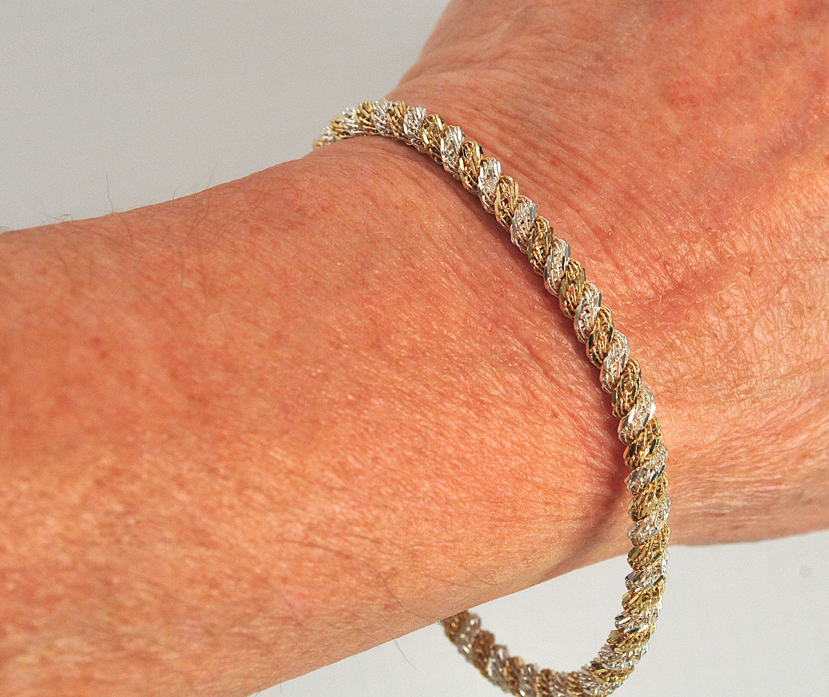 Vintage Milor 925 Italy Two Tone Bracelet