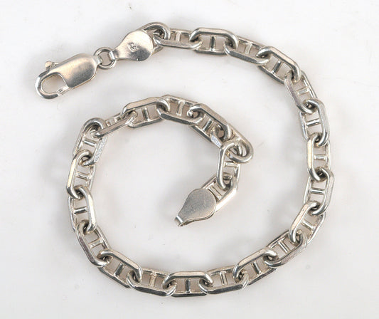 Sterling Silver 5.5mm Anchor Bracelet | 925 Italy Chain Bracelet