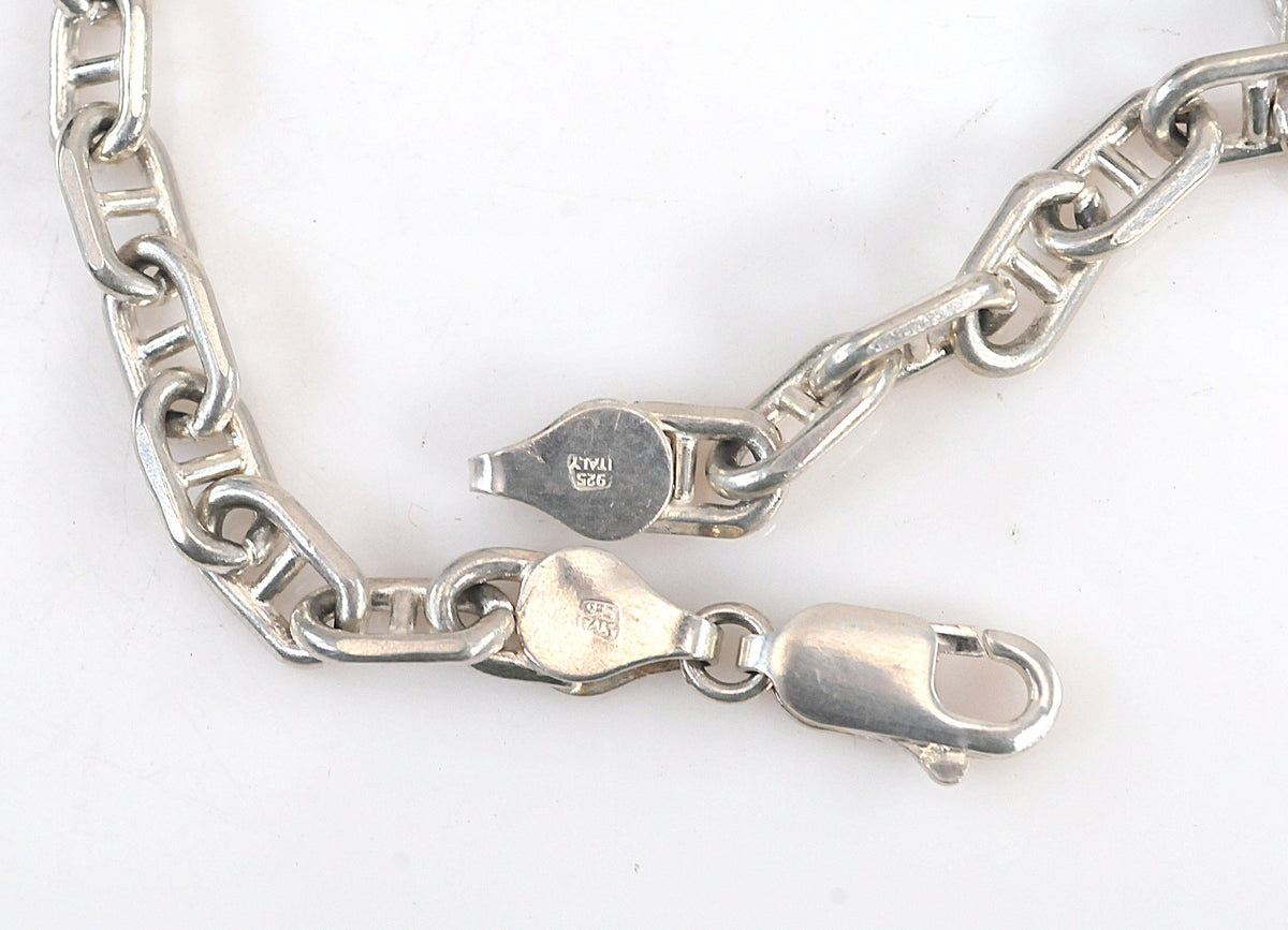 Sterling Silver 5.5mm Anchor Bracelet | 925 Italy Chain Bracelet