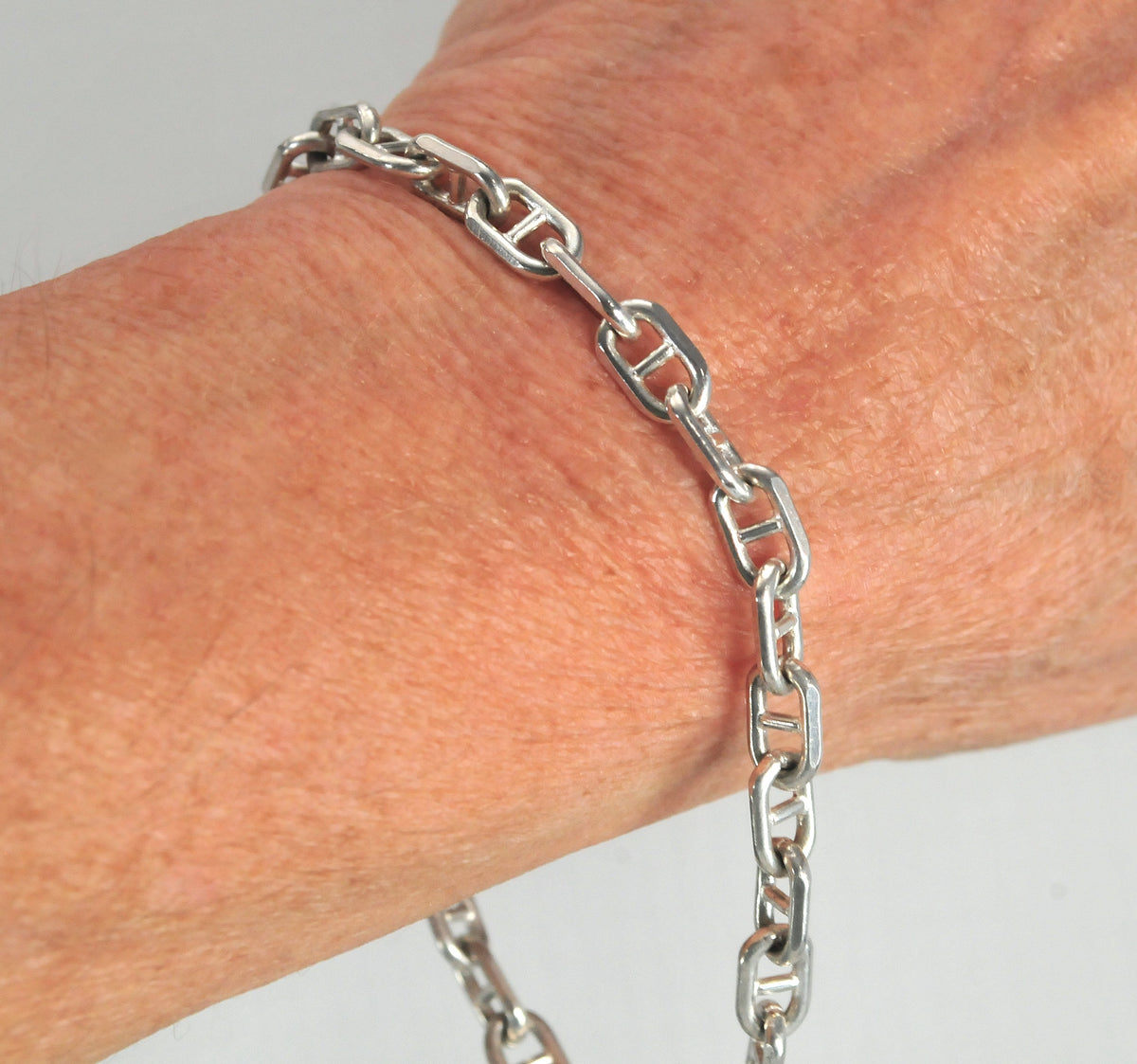 Sterling Silver 5.5mm Anchor Bracelet | 925 Italy Chain Bracelet