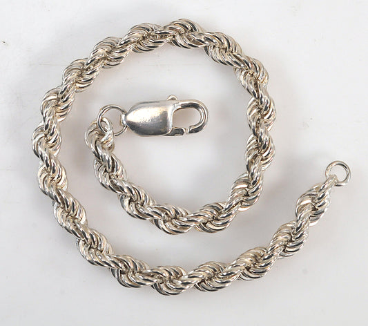 Sterling Silver Rope Bracelet