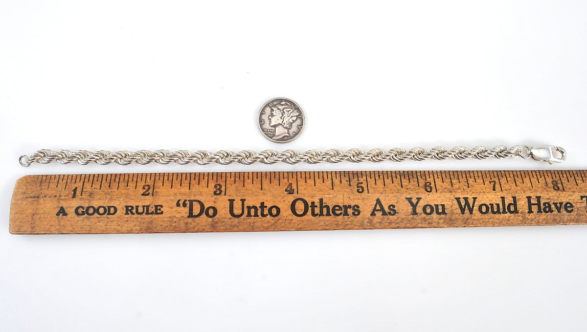 Sterling Silver Rope Bracelet