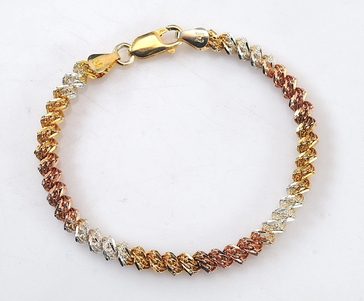 Vintage Milor 925 Italy Two Tone Bracelet