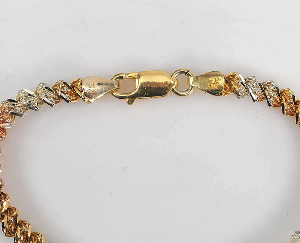 Vintage Milor 925 Italy Two Tone Bracelet