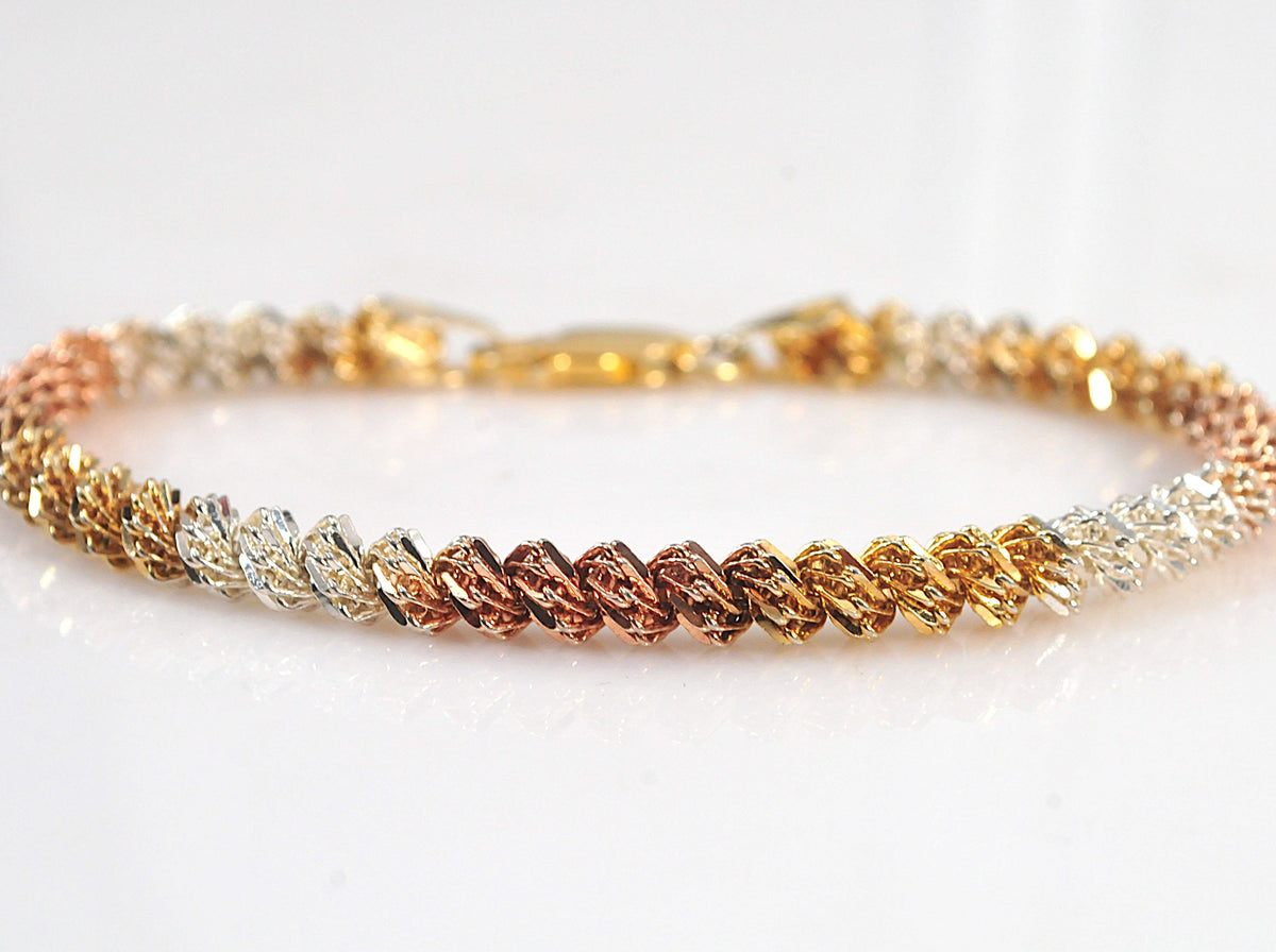 Vintage Milor 925 Italy Two Tone Bracelet