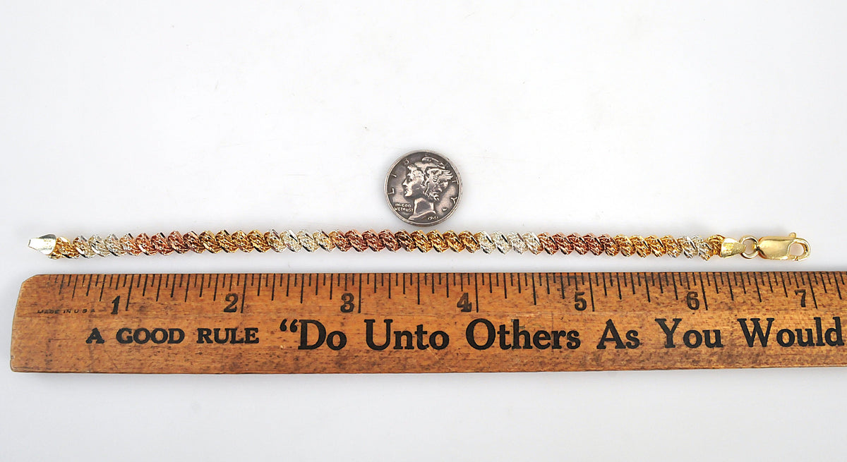 Vintage Milor 925 Italy Two Tone Bracelet