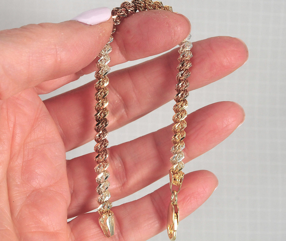 Vintage Milor 925 Italy Two Tone Bracelet
