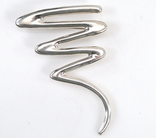 Large Sterling Silver Tornado Brooch