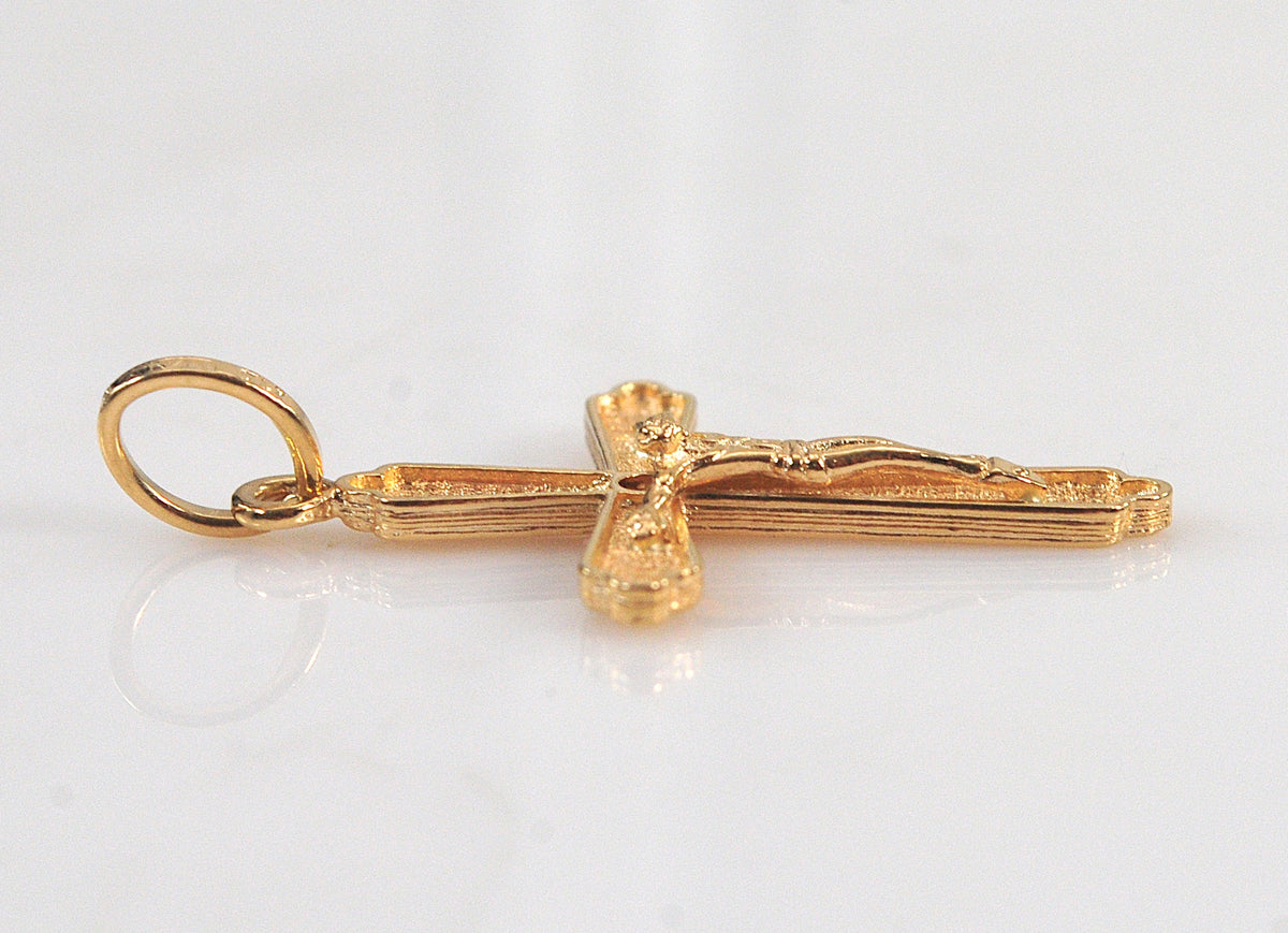 14K Gold Crucifix Pendant