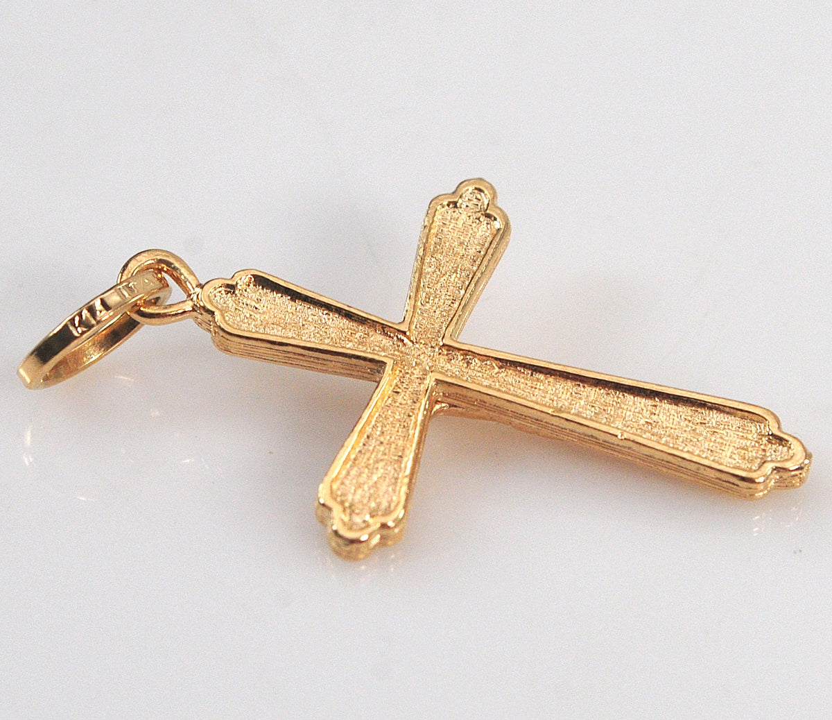 14K Gold Crucifix Pendant