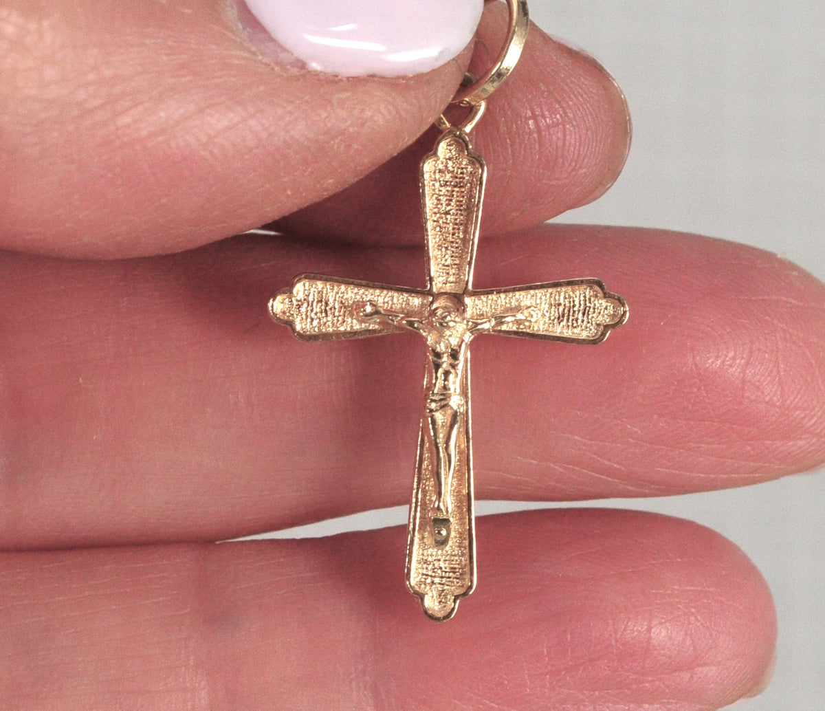 14K Gold Crucifix Pendant