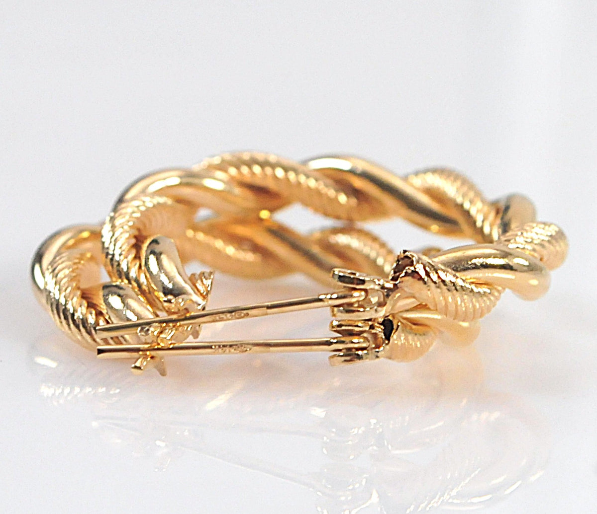 14K Gold Twisted Hoop Earrings