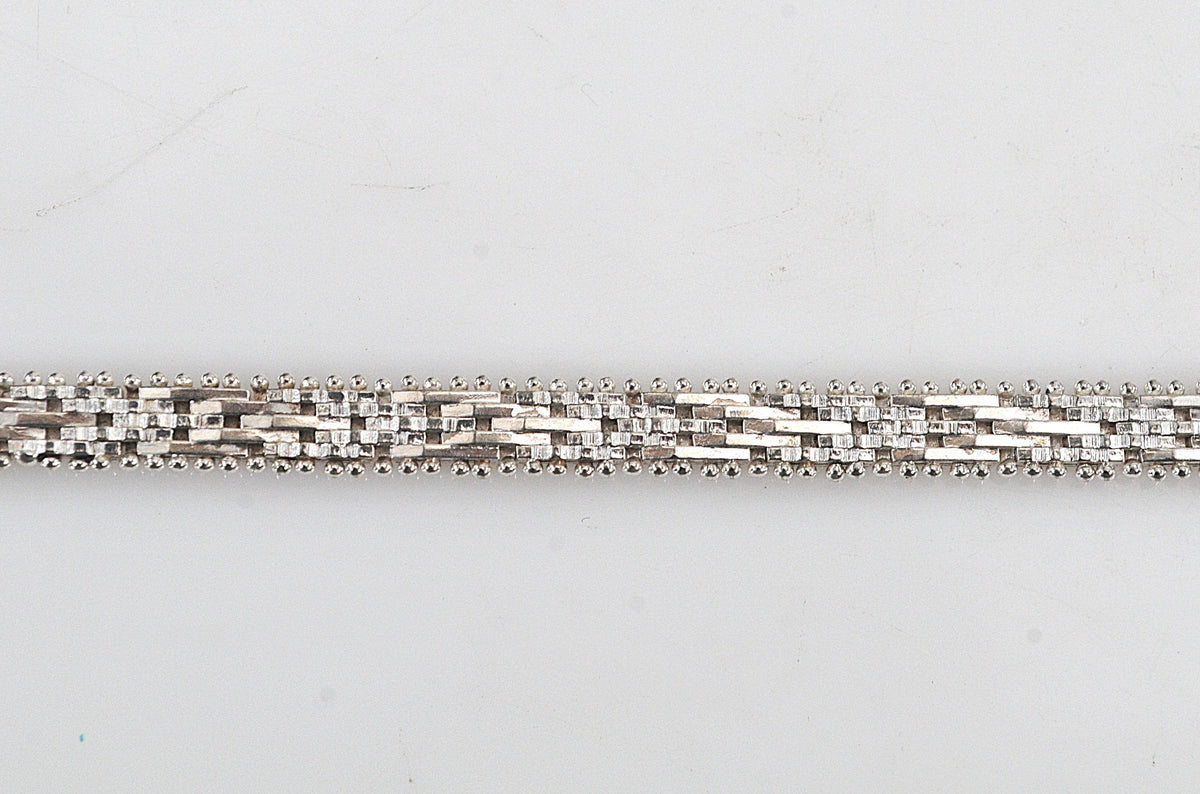 Sterling Silver 925 Italy Reversible Riccio Bracelet