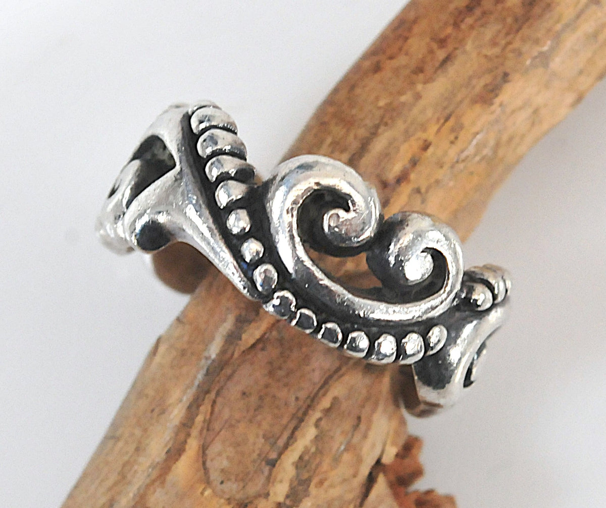 Vintage Brighton Sterling Silver Heart Scroll Band Ring