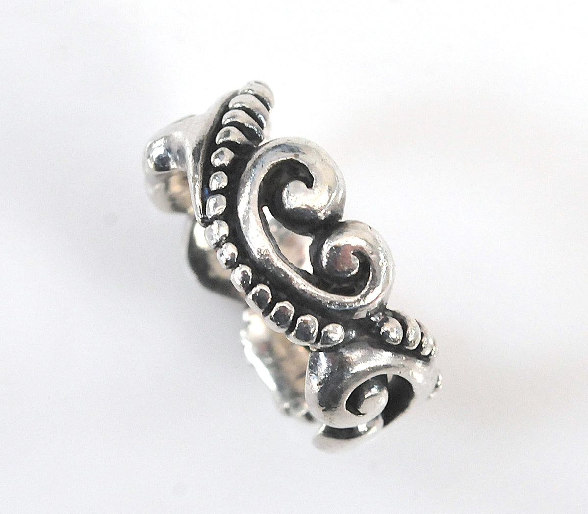 Vintage Brighton Sterling Silver Heart Scroll Band Ring