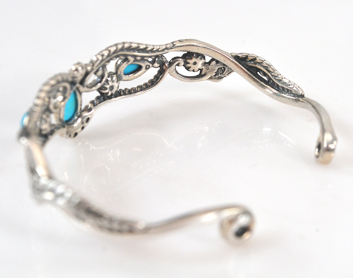 Relios American West Sterling Silver Turquoise Cuff Bracelet