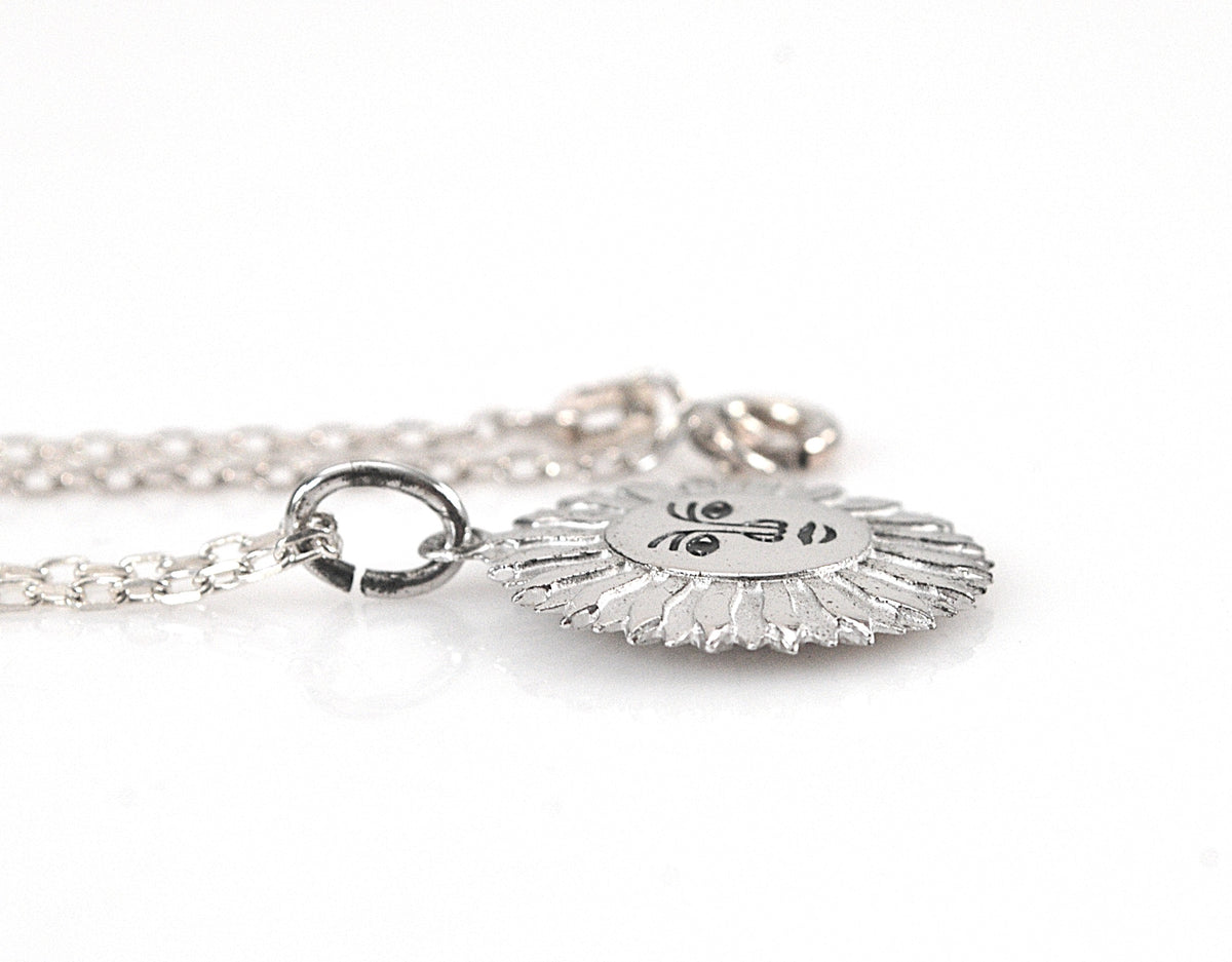 Sterling Silver Virgin Islands Sun Pendant Necklace
