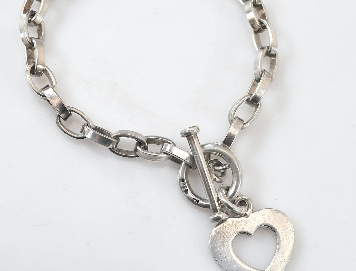 Silpada Sterling Silver Heart Charm Bracelet
