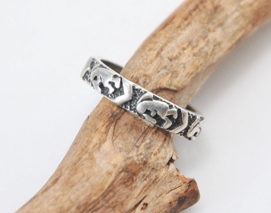 Sterling Silver Kokopelli Band Ring