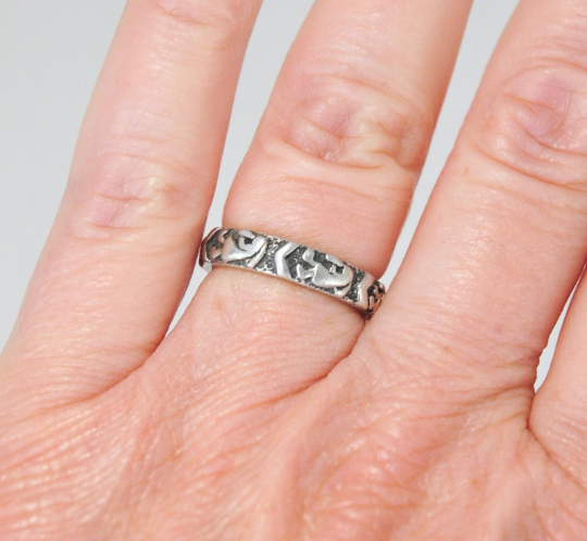 Sterling Silver Kokopelli Band Ring