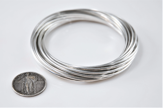 Silpada 21 Bangle Salute Sterling Silver Interlocking Bangle Bracelets