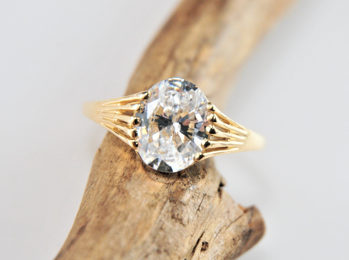 JED 14K Gold CZ Ring Size 9