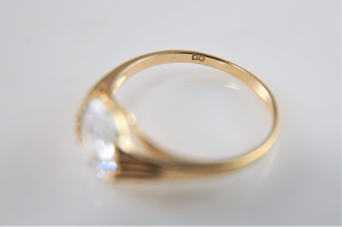 JED 14K Gold CZ Ring Size 9