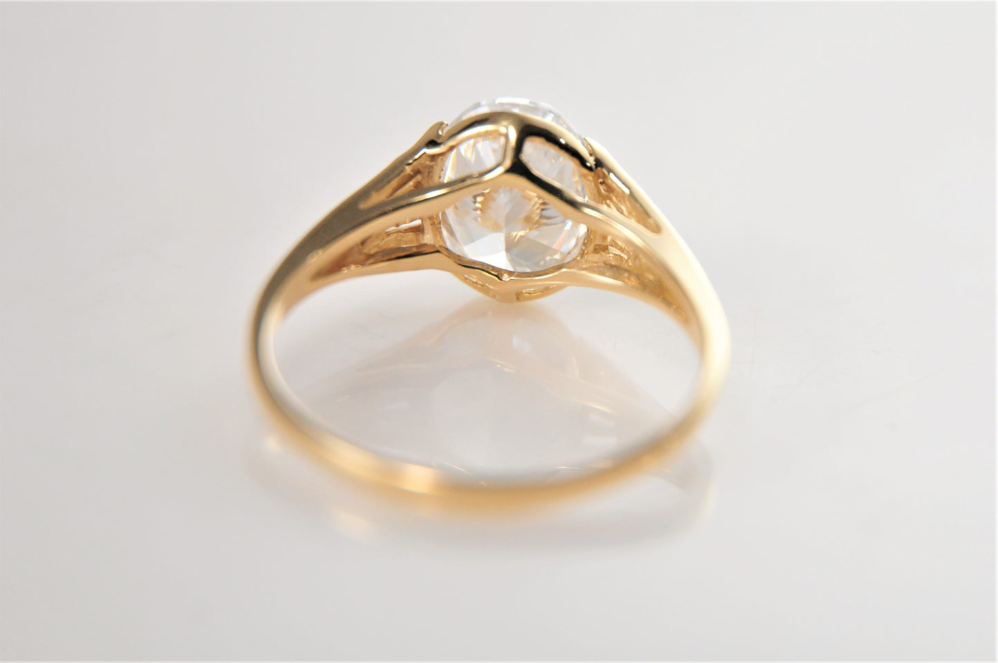 JED 14K Gold CZ Ring Size 9