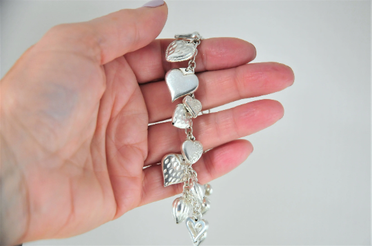 Signed Sterling Silver “My Strawberry’s Heart” Charm Bracelet