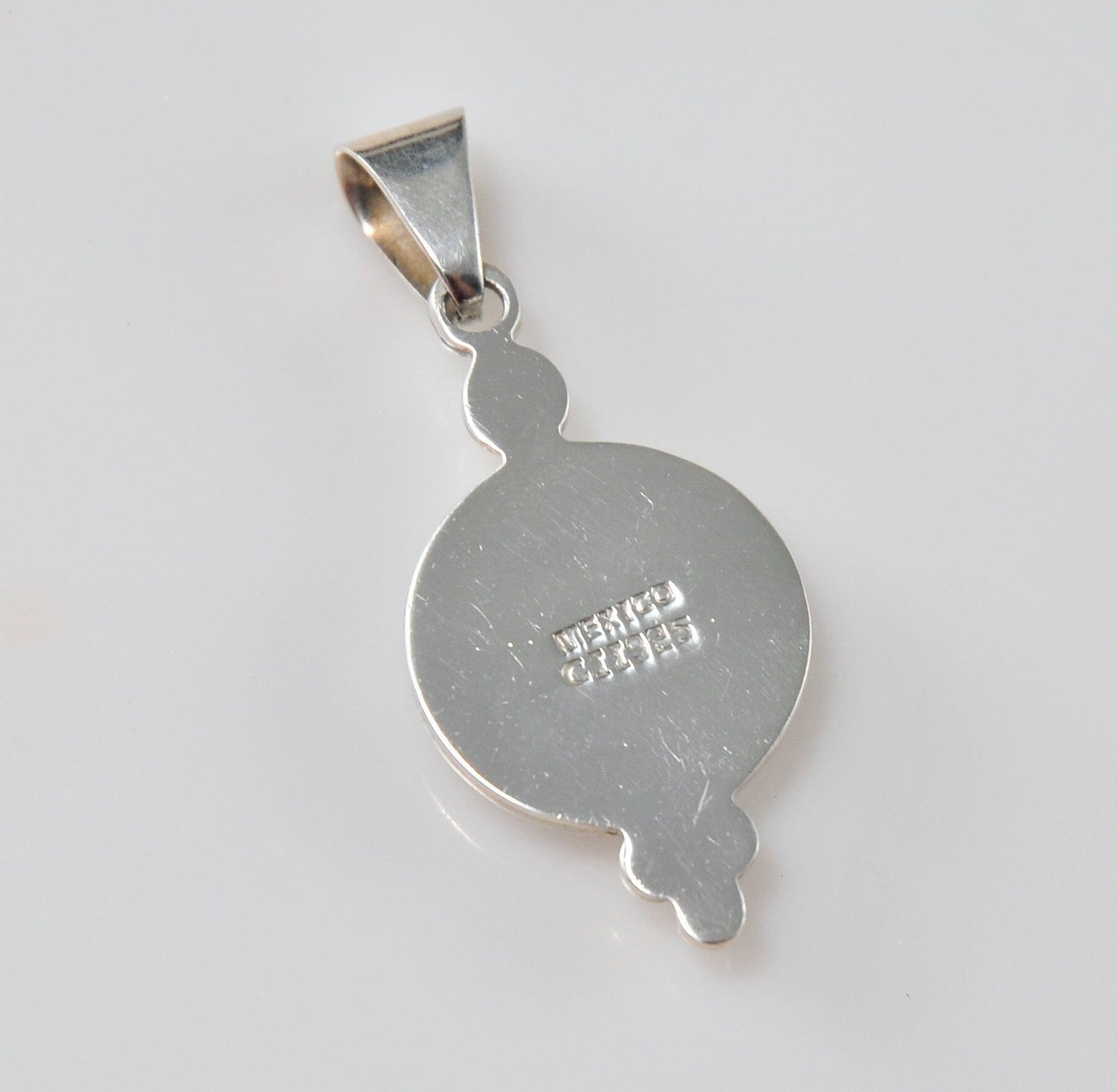 CII Sterling Silver Black Onyx Pendant - silvervintagejewelry